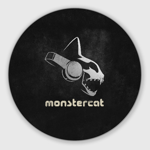 Круглый коврик для мышки Monstercat