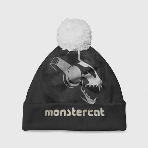 Шапка 3D c помпоном Monstercat, цвет 3D печать