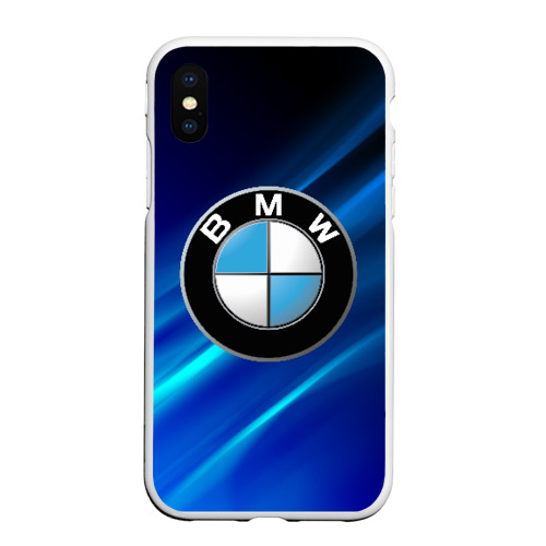 Чехол для iPhone XS Max матовый BMW редач, цвет белый