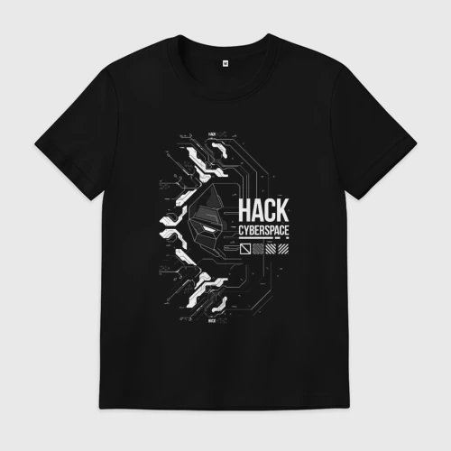 Мужская футболка хлопок Hack Cyberspace