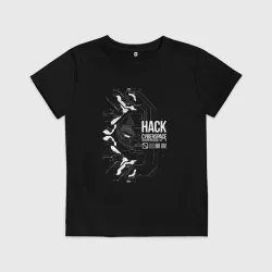 Детская футболка хлопок Hack Cyberspace