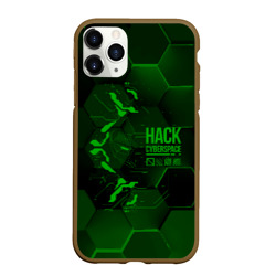 Чехол для iPhone 11 Pro Max матовый Hack Cyberspace