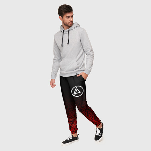 Мужские брюки 3D с принтом Linkin Park, фото на моделе #1