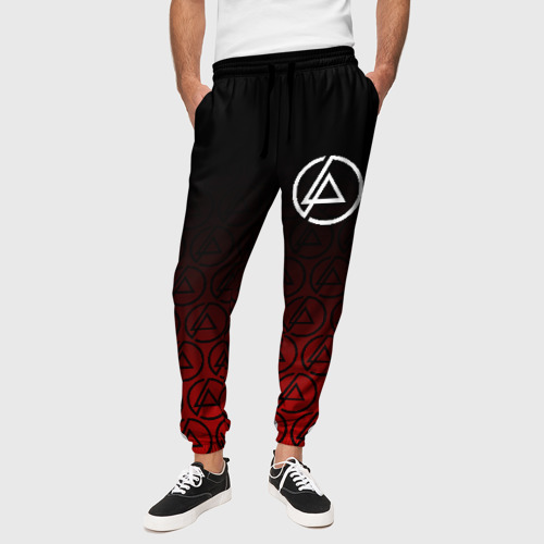 Мужские брюки 3D с принтом Linkin Park, вид сбоку #3