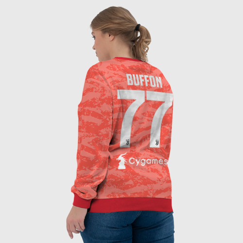 Женский свитшот 3D с принтом Buffon alternative 19-20, вид сзади #2
