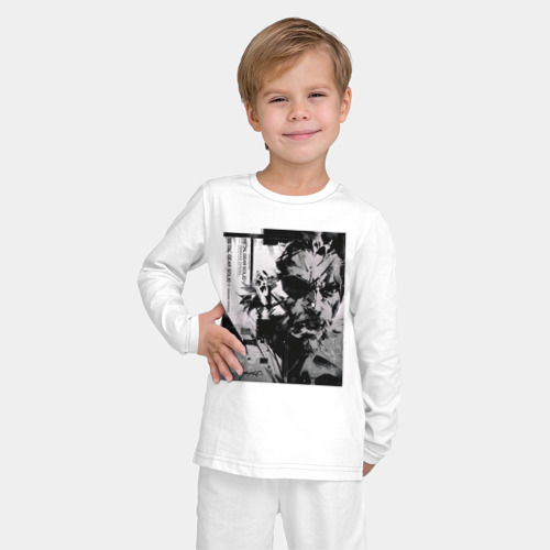 Детская пижама с лонгсливом хлопок Big Boss MGS, цвет белый - фото 3