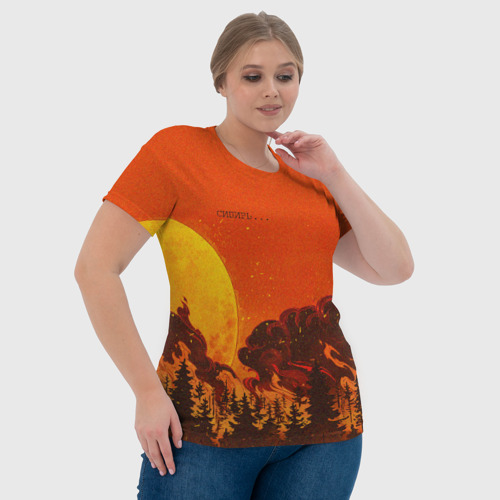 Женская футболка 3D Сибирь.., цвет 3D печать - фото 6