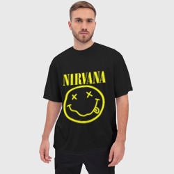 Мужская футболка oversize 3D Nirvana Нирвана - фото 2