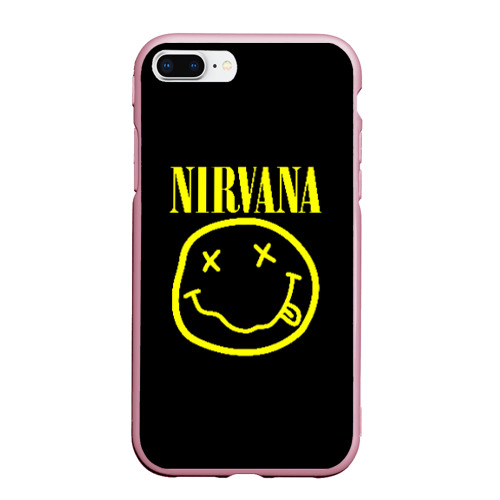 Чехол для iPhone 7Plus/8 Plus матовый Nirvana Нирвана, цвет розовый