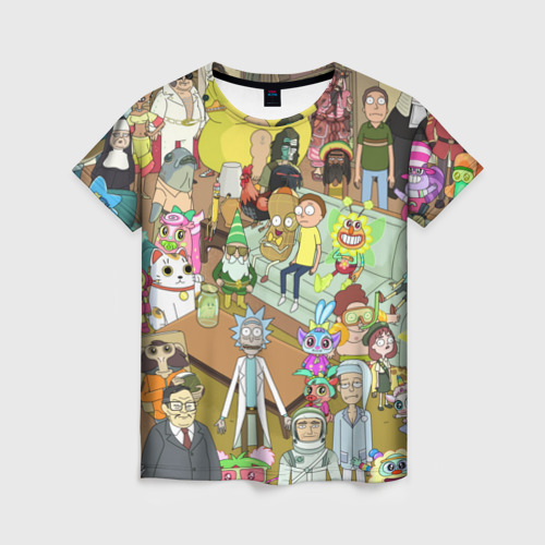 Женская футболка 3D Rick and Morty Фото 01 Женская футболка 3D Rick and Morty Фото 01