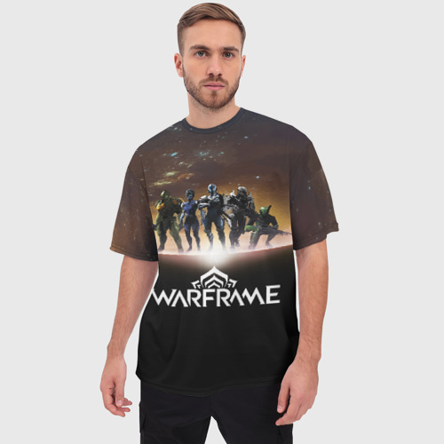 Мужская футболка oversize 3D Warframe Planet, цвет 3D печать - фото 3
