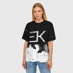 Женская футболка oversize 3D Egor Kreed - Grunge - фото 2