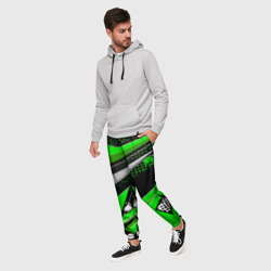 Мужские брюки 3D Зеленая краска - фото 2
