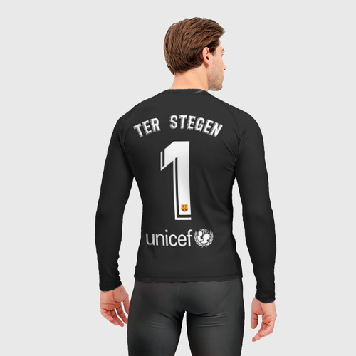 Мужской рашгард 3D Ter Stegen away gk 19-20, цвет 3D печать - фото 4