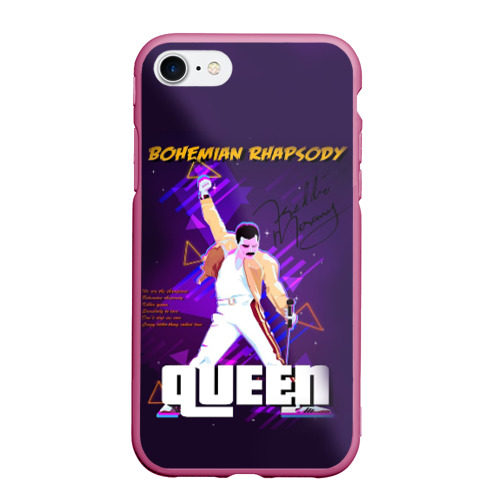 Чехол для iPhone 7/8 матовый Queen, цвет малиновый