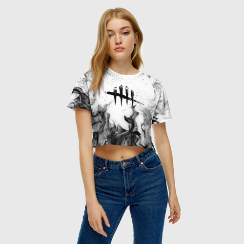 Женская футболка Crop-top 3D Dead by Daylight DBD, цвет 3D печать - фото 3