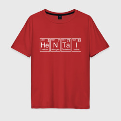 Мужская футболка хлопок Oversize Hentai - химические элементы