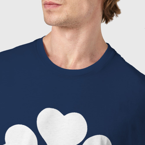 Мужская футболка хлопок Black clover white, цвет темно-синий - фото 6