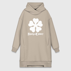Платье-худи хлопок Black clover white