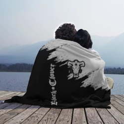 Плед 3D Чёрный Бык разделенный фон - фото 2