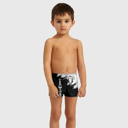 Детские купальные плавки 3D Чёрный Бык разделенный фон - фото 2