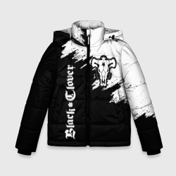 Зимняя куртка для мальчиков 3D Чёрный Бык разделенный фон