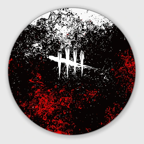 Круглый коврик для мышки Dead by Daylight краски и ничего лишнего DBD