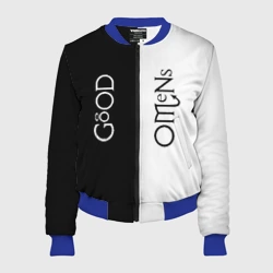 Женский бомбер 3D Good omens крылья