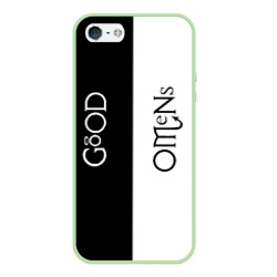 Чехол для iPhone 5/5S матовый Good omens крылья