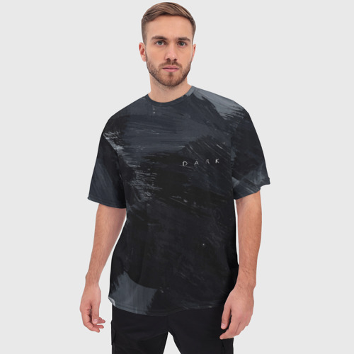 Мужская футболка oversize 3D Dark - No Future На Спине, цвет 3D печать - фото 3