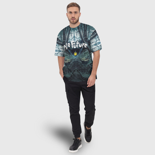 Мужская футболка oversize 3D Тьма - No Future, цвет 3D печать - фото 5