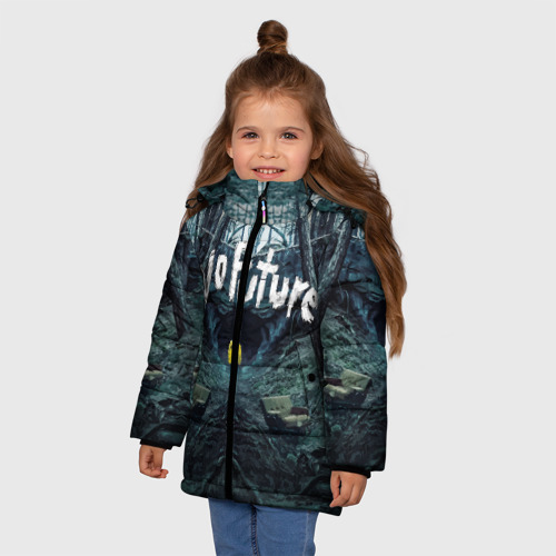 Зимняя куртка для девочек 3D Тьма - No Future, цвет красный - фото 3