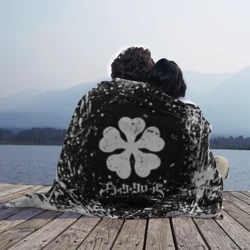 Плед 3D Черный клевер лого - фото 2