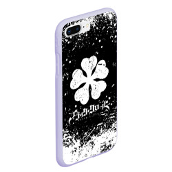 Чехол для iPhone 7Plus/8 Plus матовый Черный клевер лого - фото 2