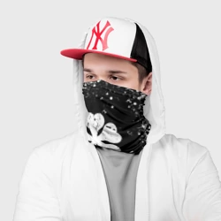 Бандана-труба 3D Черный клевер лого - фото 2