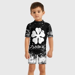 Детский купальный костюм 3D Черный клевер лого - фото 2
