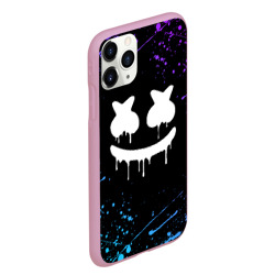 Чехол для iPhone 11 Pro Max матовый Marshmello краски и ничего лишнего смайл Маршмелло - фото 2