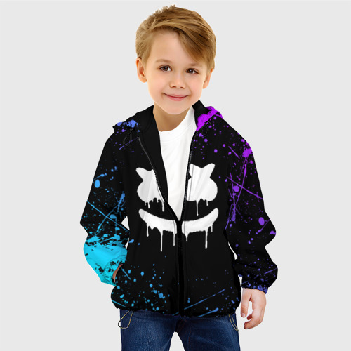 Детская куртка 3D Marshmello краски и ничего лишнего смайл Маршмелло, цвет черный - фото 3