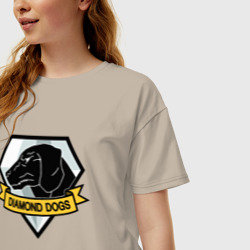 Женская футболка хлопок Oversize Diamond Dogs - фото 2