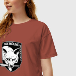 Женская футболка хлопок Oversize Fох Hound - фото 2