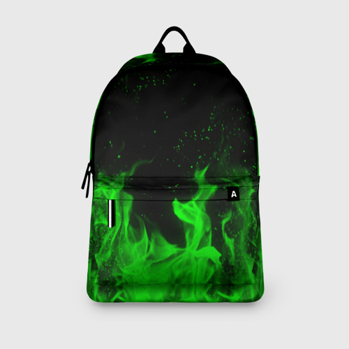 Рюкзак 3D Зелёный огонь green fire - фото 4
