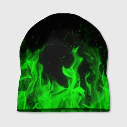 Шапка 3D Зелёный огонь green fire