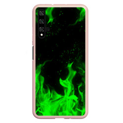 Чехол для Honor 20 Зелёный огонь green fire