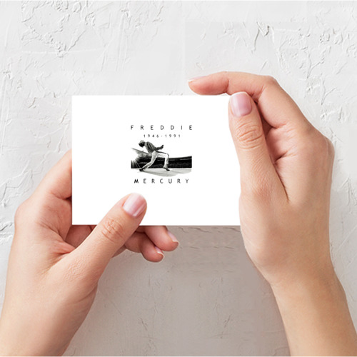 Поздравительная открытка Фредди Меркьюри, цвет белый - фото 3