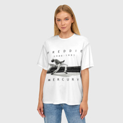 Женская футболка oversize 3D Фредди Меркьюри - фото 2