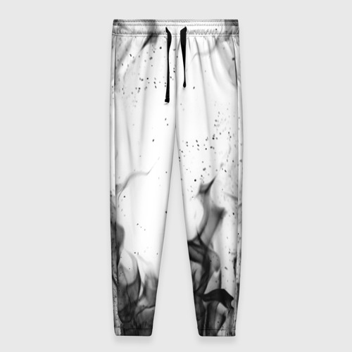 Женские брюки 3D с принтом ЧЁРНЫЙ ОГОНЬ, вид спереди #2