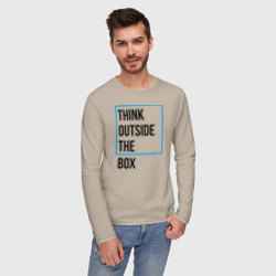 Мужской лонгслив хлопок Think outside the box - фото 2