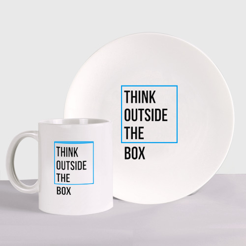 Набор: тарелка + кружка Think outside the box