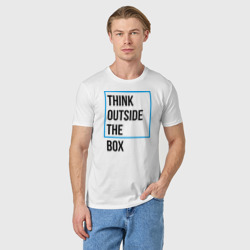 Мужская футболка хлопок Think outside the box - фото 2