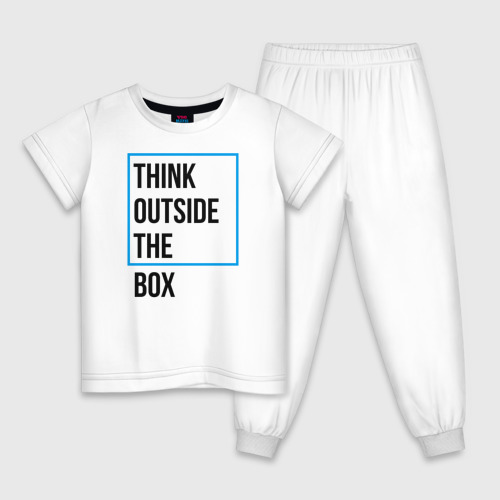 Детская пижама хлопок Think outside the box, цвет белый